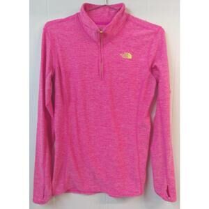 The North Face Women’s 1/4 Zip Pullover Pink Long Sleeve Athletic Top Size Small